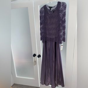 Cachet Long lavender Gown with cover up